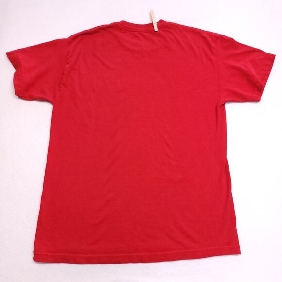 Diamond Casual Crew Neck Graphic Short Sleeve T-Shirt Mens Size L Red Black - Picture 9 of 10
